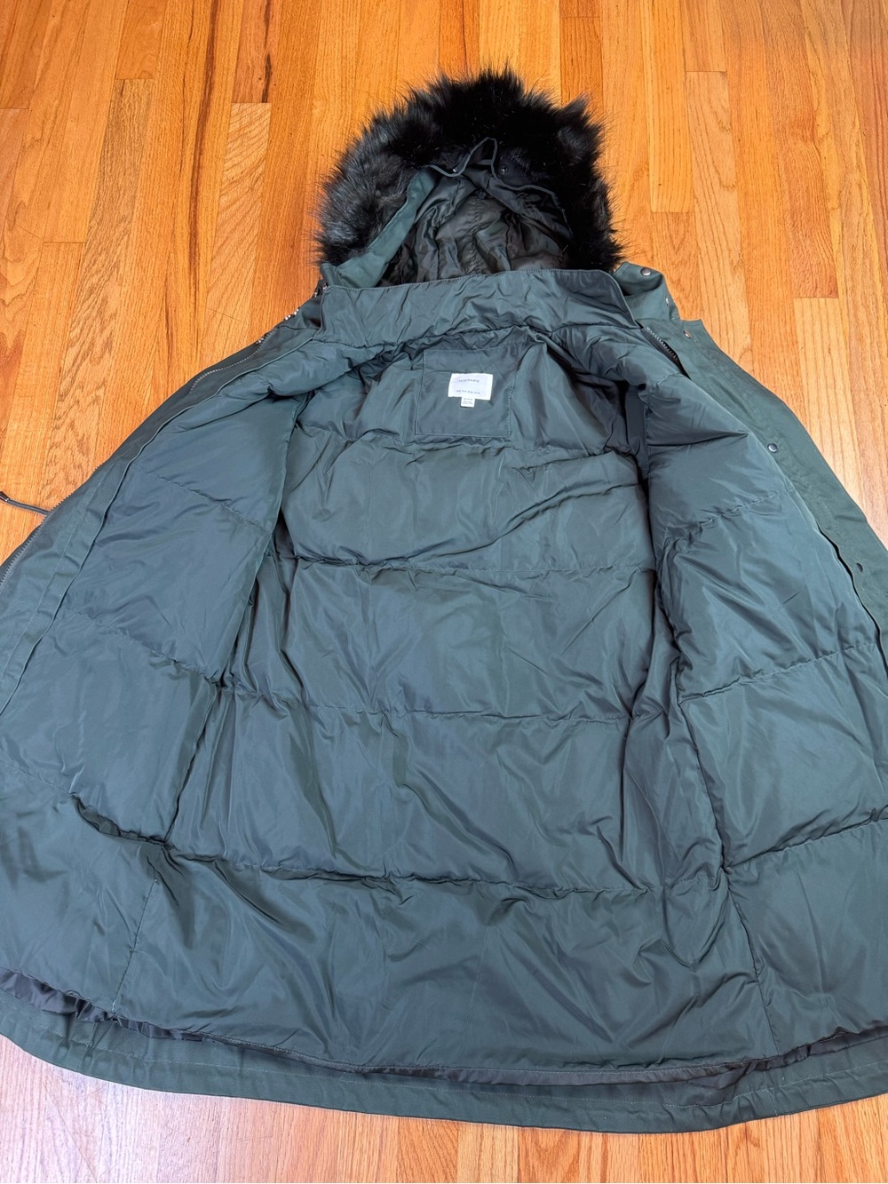 NWT Seraphine Zorah 3-in-1 Down Lined Maternity Parka Coat Khaki Green US 4 READ - Picture 7 of 16